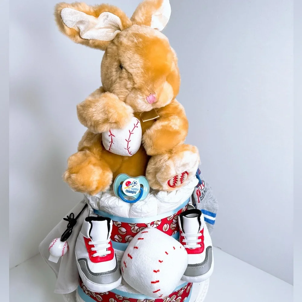 Baseball Diaper Cake, Sport Baby Shower Gift